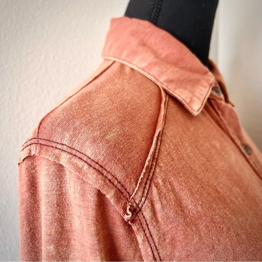 Gilded Intent Soft Marbled Button Down Shirt - image 3